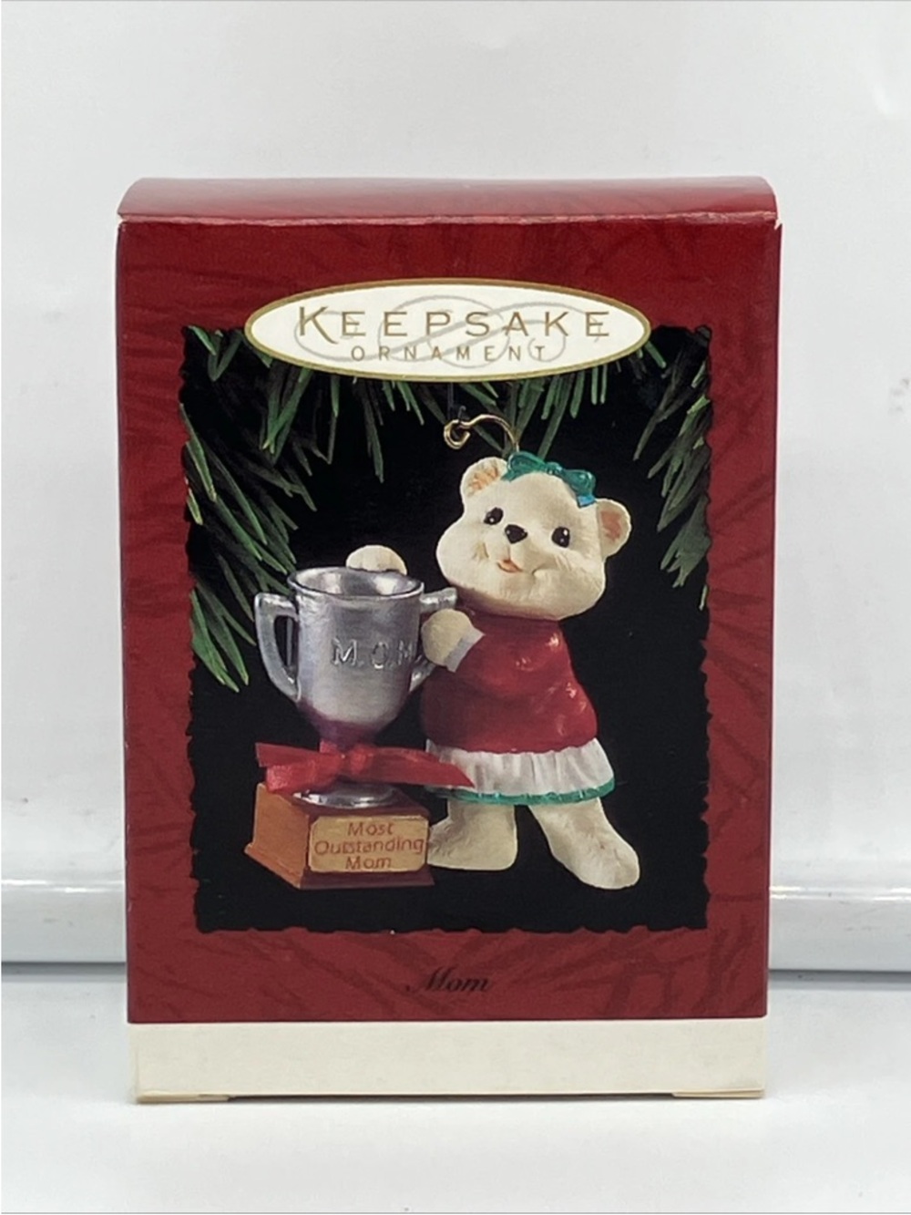 HALLMARK Keepsake 1994 #1  MOST OUTSTANDING MOM CHRISTMAS ORNAMENT RARE HTF